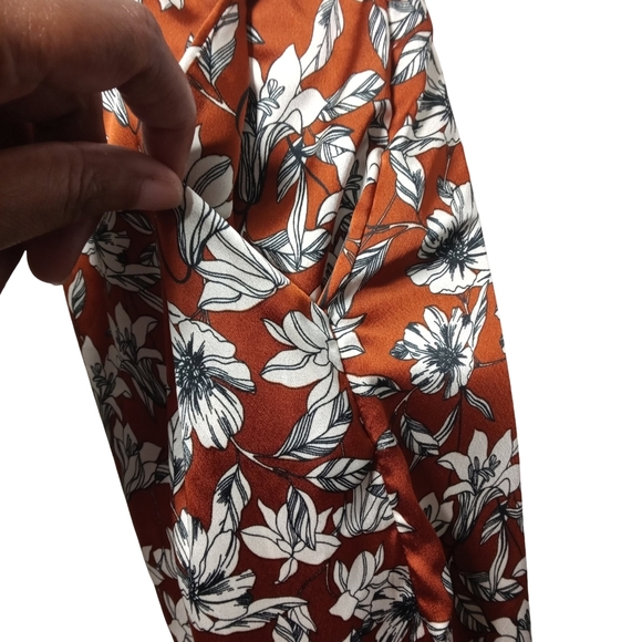 La Ligne x Target Two-Piece Pajama Set  Women's Brown Floral Lounge Set-Size S - Picture 8 of 11